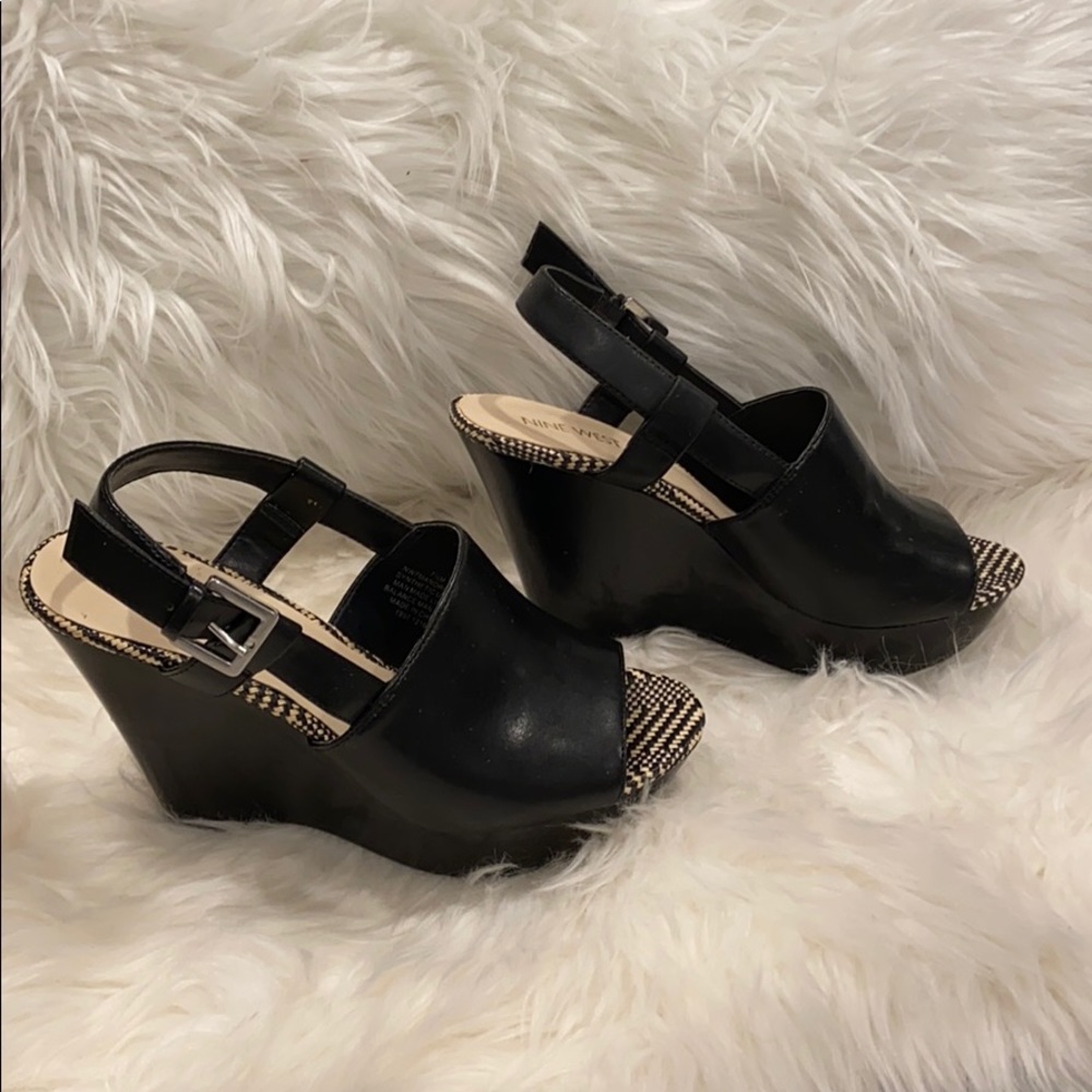 Nine West - Black, Never Worn Wedges -  size 7 1/2